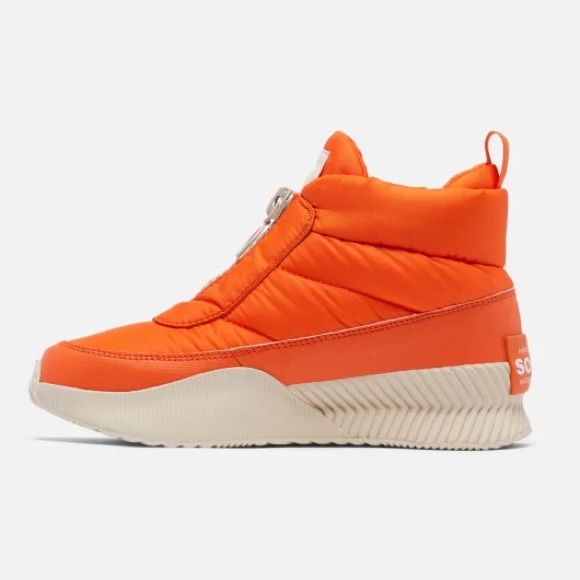 9 🔖 SOREL OUT N ABOUT III PUFFY ZIP WP Women's Outdoor Boot NEW Orange - Picture 4 of 16